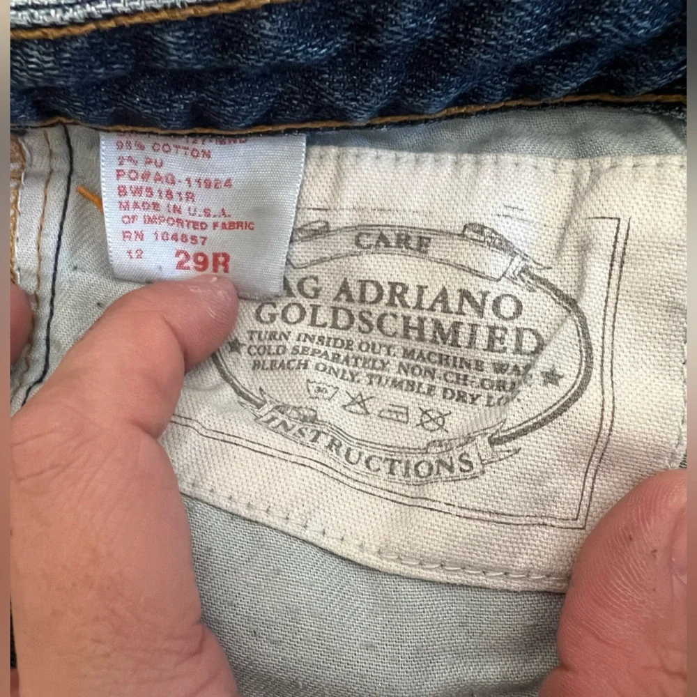 Adriano Goldschmied women’s size 29 mid rise cigarette‎ leg denim jeans